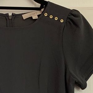 LOFT Short Sleeve Fit & Flare Dress